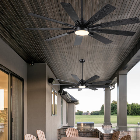 Mordern Farmhouse 62 In Black Ceiling Fan with Smart App and Remote Control - V.I.P Digital Presence