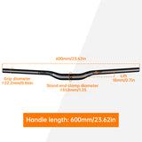 TOSEEK Carbon Fiber MTB Handlebar, 31.8mm, One-piece, Swallow-shaped - Ideal for Mountain Bikes - V.I.P Digital Presence