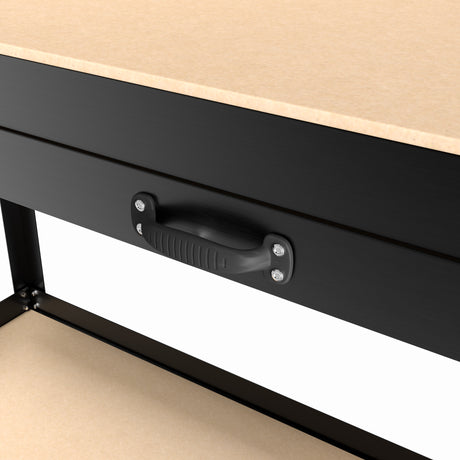 63" Tools Cabinet Working Tables Workbench Tool Storage Workshop Table with Drawers and Pegboard - V.I.P Digital Presence