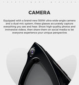 Bluetooth AI shooting glasses Bluetooth call voice assistant real-time translation 5-megapixel shooting stabilization - V.I.P Digital Presence