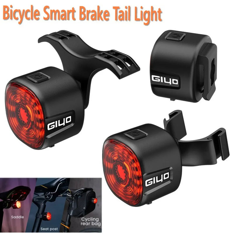Bicycle Smart Brake Tail Light MTB Road Bike Auto Brake Sensing Light SB Rechargeable IPX6 Waterproof LED Warning Rear Lamp - V.I.P Digital Presence