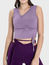 Drawstring Ruched Wide Strap Active Tank - V.I.P Digital Presence