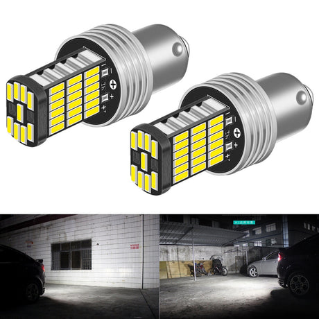 2pcs P21W 1156 BA15S LED Bulbs Car Lights Turn Signal Reverse Brake Light R5W 4014 LEDs 12V DC Automobiles Lamp DRL for Skoda - V.I.P Digital Presence
