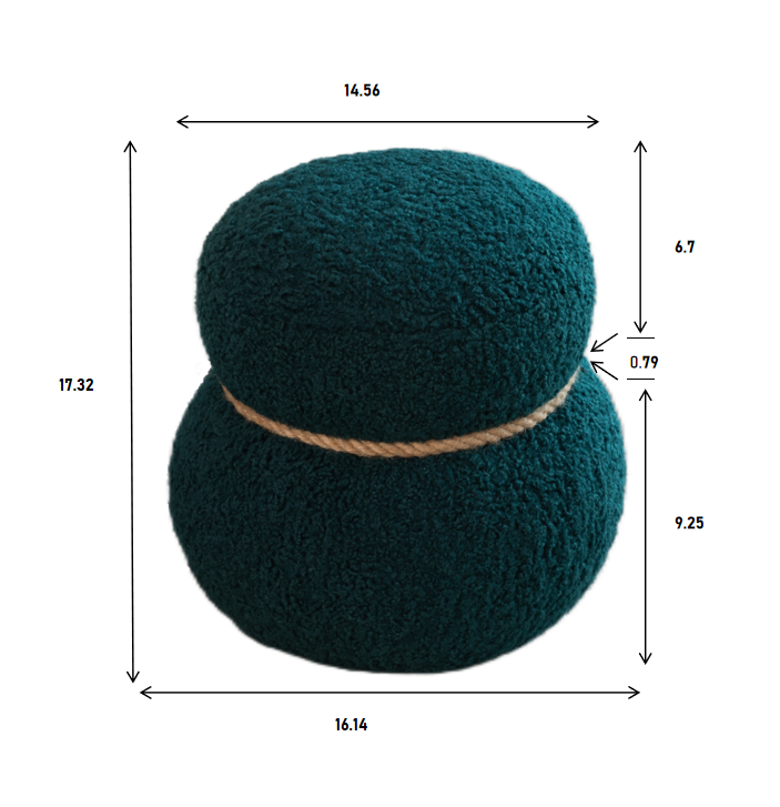 WKJ1Y Dark green snowman stool, Greig plush cushion, playful and cute, suitable for any space - V.I.P Digital Presence