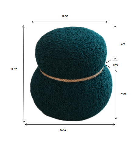 WKJ1Y Dark green snowman stool, Greig plush cushion, playful and cute, suitable for any space - V.I.P Digital Presence