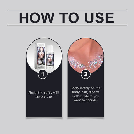 Body Glitter Spray, Body Glitter Highlight Spray Natural Stereo Long-Lasting Brightening Glitter Powder - V.I.P Digital Presence