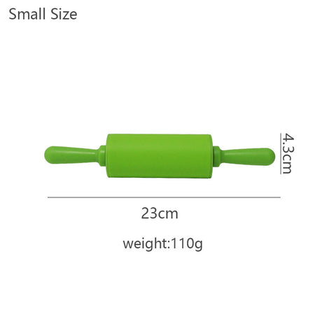 Wooden Handle Silicone Rolling Pin Rolling Pin Roller Flour Pin Small Medium And Large Household Baking Tools And Kitchenware - V.I.P Digital Presence