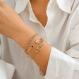 Retro heart-shaped full diamond chain 8-shaped bracelet, simple geometric rhinestone micro inlaid versatile bracelet for women - V.I.P Digital Presence