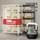 Wire frame metal storage rack adjustable rack, vertical storage rack unit (white, 42L x 18W x 71H) - V.I.P Digital Presence