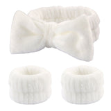 Wash face headband waterproof wrist strap set butterfly bow simple headband wrist 3-piece set - V.I.P Digital Presence