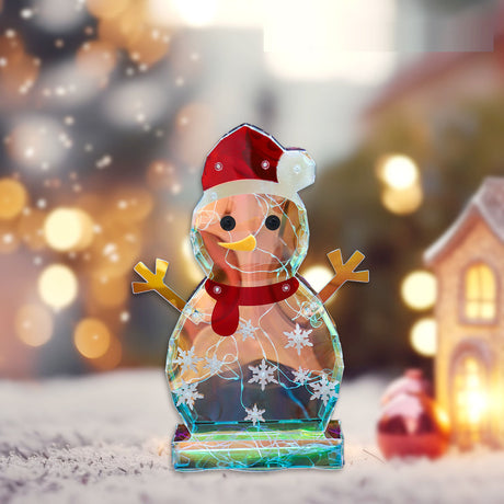 Christmas Colorful Glowing Snowman Ornament Flat Snowman Desktop Plug in Night Light - V.I.P Digital Presence
