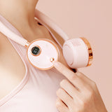 Nuevo producto G2 Ventilador de cuello colgante con pantalla digital, mini ventilador portátil USB de gran capacidad de carga, sin hojas, ventilador de cuello colgante perezoso 