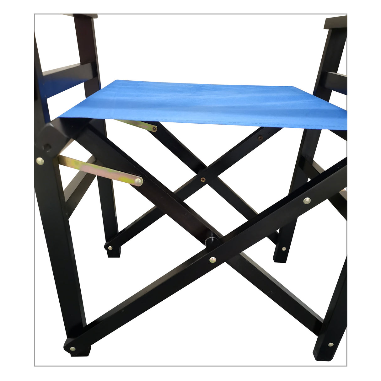 Folding Chair Wooden Director Chair Canvas Folding Chair Folding Chair 2pcs/set populus + Canvas (Color : Blue) - V.I.P Digital Presence