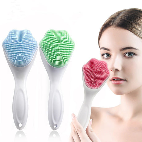 Cat Claw Face Wash Brush Silicone Long Handle Cat Claw Brush Soft Silicone Pore Cleaning Brush Facial Cleanser - V.I.P Digital Presence