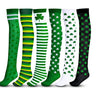 Irish Festival Green Trefoil Stockings Over the Knee Socks St Patrick's Day Party Striped Socks - V.I.P Digital Presence