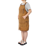Long heavy-duty waxed canvas tool apron, carpenter apron, carpenter apron, carpenter waterproof 18 ounces - V.I.P Digital Presence