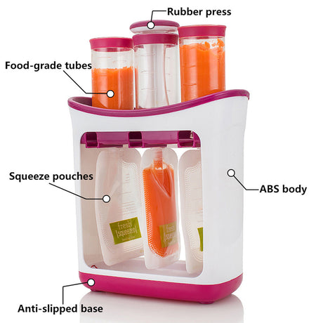 Squeeze Food Station Baby Food Organization Storage Containers Baby Food Maker Set Fruit Puree Packing Machine - V.I.P Digital Presence
