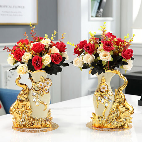Ceramic countertop vase living room flower arrangement TV cabinet decoration creative interior decoration vase - V.I.P Digital Presence