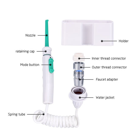 Water Dental Flosser Faucet Oral Irrigator Water Jet Floss Dental Irrigator Dental Pick Oral Irrigation Teeth Cleaning Machine - V.I.P Digital Presence