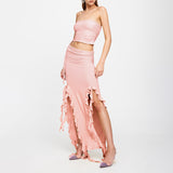 Summer new one shoulder jellyfish lace set skirt spicy girl outfit - V.I.P Digital Presence