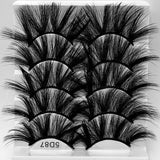 5D 25mm 5 Pairs Mink Eyelashes Multi-Layer Lengthening Thick Thickened False Eyelashes - V.I.P Digital Presence