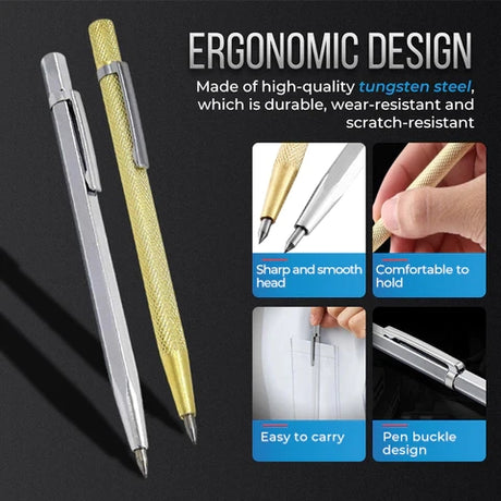 Tile Scribing Pen Glass Metal Plate Tin Lettering Tungsten Steel Scribing Needle Engraving Diamond Pen - V.I.P Digital Presence