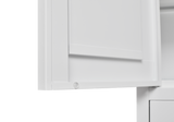 White metal kitchen storage cabinet, kitchen pantry storage cabinet with door and shelf, adjustable leveling feet - V.I.P Digital Presence