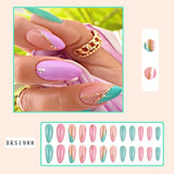 Nail Art Almond Nails Finished Wearable Nails Mid-Length Nail Art Patch Ins Style Hot Girl - V.I.P Digital Presence