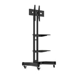 FANCO Universal Rotating TV Stand, suitable for 32-80 inch TVs, adjustable tilt height, maximum VESA 600x400mm (black) - V.I.P Digital Presence