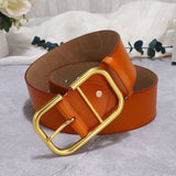 Ladies' cowhide wide waistband waistband decorative skirt windbreaker belt waistband - V.I.P Digital Presence