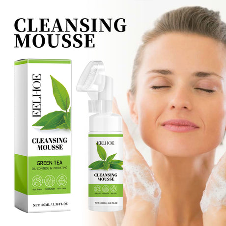 Green Tea Cleansing Mousse, A Deep Cleansing Facial Cleanser With Refreshing Oil Control And Wrinkles Reduction - V.I.P Digital Presence
