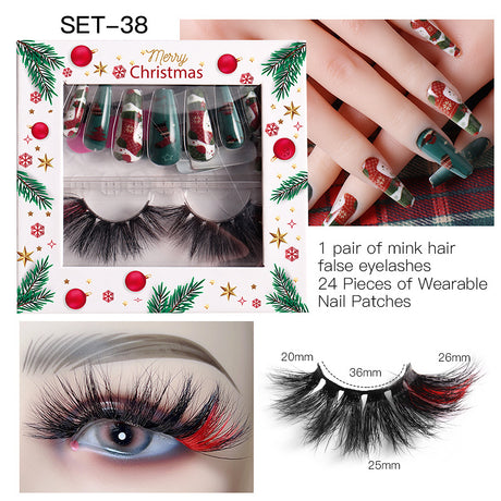 Christmas Nail Enhancement Eyelash Tool Set False Eyelash Decoration Color Mink Hair Beauty Tool - V.I.P Digital Presence
