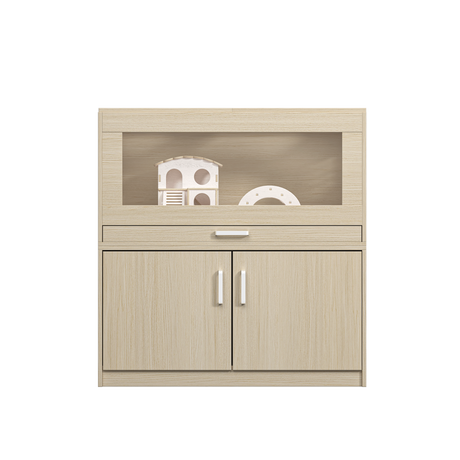 Squirrel cage acrylic panel with independent storage cabinet and wooden guinea pig room with bridge (L 31.50 x W 15.75 x H32.28) - V.I.P Digital Presence