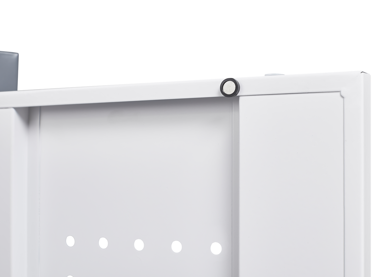 Metal storage cabinets, lockable cleaning tool cabinets, high broom tool organizers, and large storage cabinets in storage store - V.I.P Digital Presence