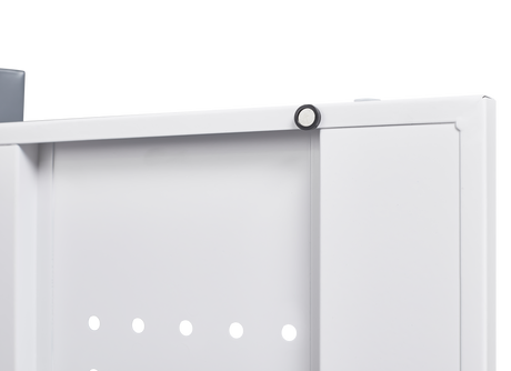 Metal storage cabinets, lockable cleaning tool cabinets, high broom tool organizers, and large storage cabinets in storage store - V.I.P Digital Presence