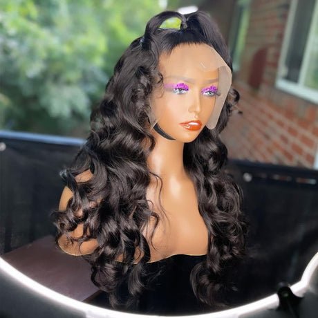 New Women's Chemical Fiber Front Lace Wavy Long Curly Cute Hair Lanting Wig Headgear - V.I.P Digital Presence