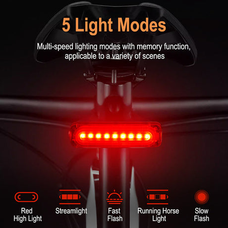 Bicycle taillight type-c night riding light mountain road bike outdoor riding warning light equipment - V.I.P Digital Presence