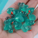 Resin luminous cartoon three-dimensional cute cartoon duck DIY car ornament keychain micro landscape hair clip decoration - V.I.P Digital Presence