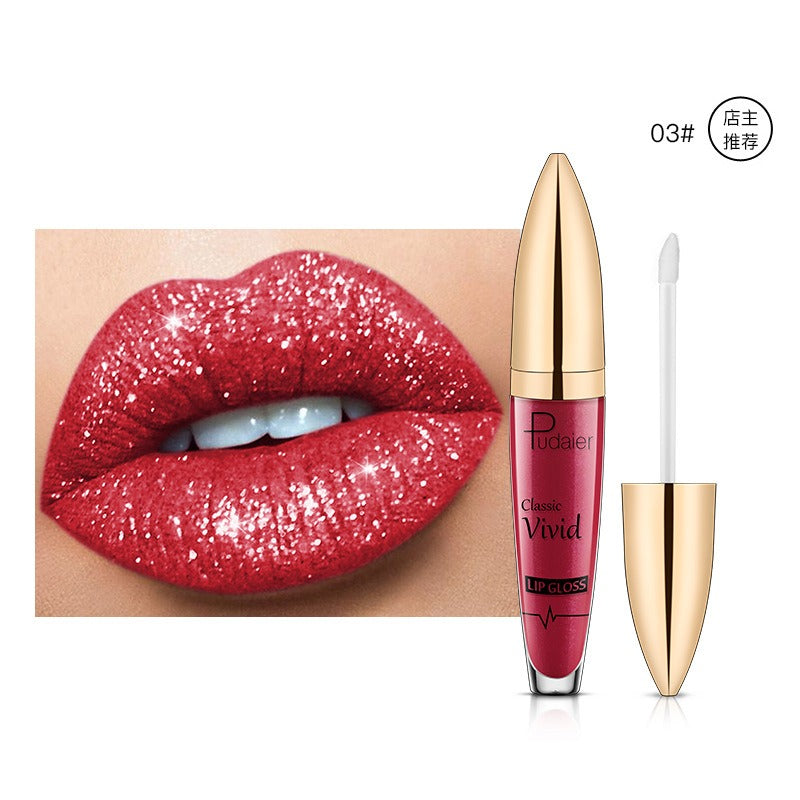 Pudaier matte pearl gloss lip gloss does not stick to cup lip glaze, develops color, liquid lipstick, and lip gloss - V.I.P Digital Presence