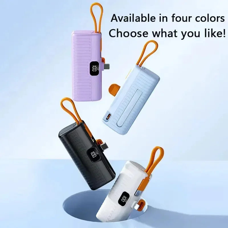 Mini banco de energía de 30000Mah, cable inalámbrico, Powerbank con pantalla digital, batería externa, cargador portátil para Iphone, Samsung, Xiaomi