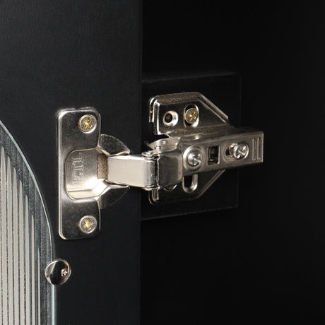 30" Bathroom Vanity with Sink, Bathroom Vanity Cabinet with Two Drawers and Door, Adjustable Shelf, Solid Wood and MDF, Black - V.I.P Digital Presence