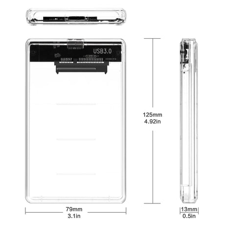 2.5-inch tool free transparent hard drive case 3.0 notebook external portable hard drive case 3.0 SSD - V.I.P Digital Presence