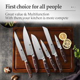 XINZUO Kitchen Tools 6 PCS Kitchen Knife Set of Utility Cleaver Chef Bread Knife High Carbon German Stainless Steel Knives sets - V.I.P Digital Presence