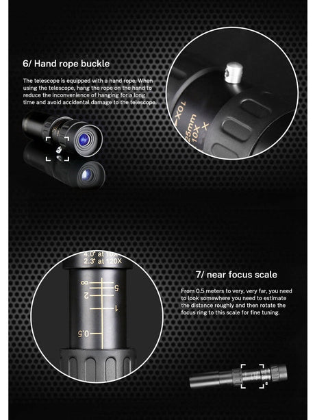 10-30×25 Zoom HD Portable Strong Binoculars Long Range Professional Spyglass Monocular Telescope Low Night Vision for Hunting - V.I.P Digital Presence