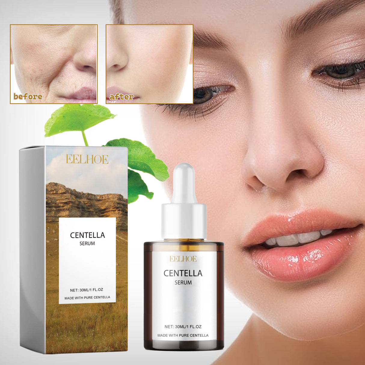 Centella Serum, Intensive Moisturizing Improve Dry Skin Smooth And Tender Skin Brighten Hydrating Essence - V.I.P Digital Presence