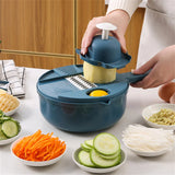 Vegetable Cutter Multifunctional Potato Shredder Household Scraping Radish Grater Slicer with Container Kitchen Gadgets - V.I.P Digital Presence