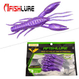 AFISHLURE 4pcs/lot  AR-14 hammer Crab clamp Shrimp 80mm 5.5g claw Bait artificial lure sauce green bait Swimbait Fake