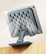 Tablet stand 360 degree rotating folding all metal live streaming learning iPad universal stand for tablets and smartphones - V.I.P Digital Presence