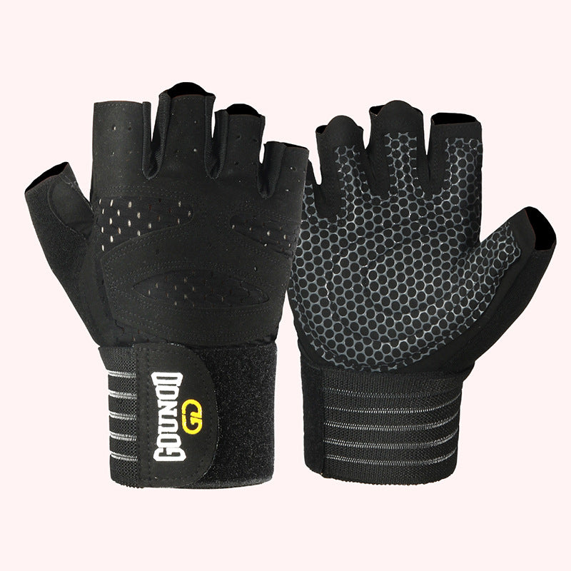 Fitness gloves extended breathable and wear-resistant half finger gloves for exercise - V.I.P Digital Presence
