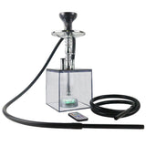 Acrylic hookah set with LED light square double tube hookah finished accessories - V.I.P Digital Presence